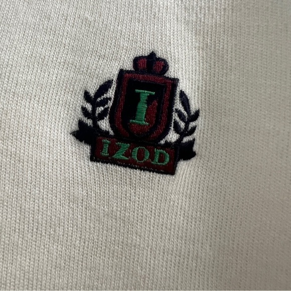 Vintage Izod Pullover Sweater V Neck Ivory, Large (size tag removed) - Picture 4 of 4